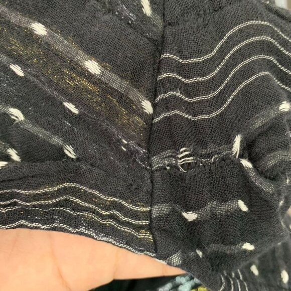 Ace & Jig Women's Black Metallic Long Sleeve Oversized Tunic Shirt Size Small - Picture 10 of 12